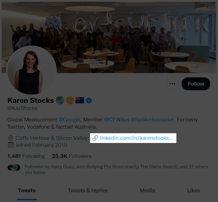 Twitter Profile Link